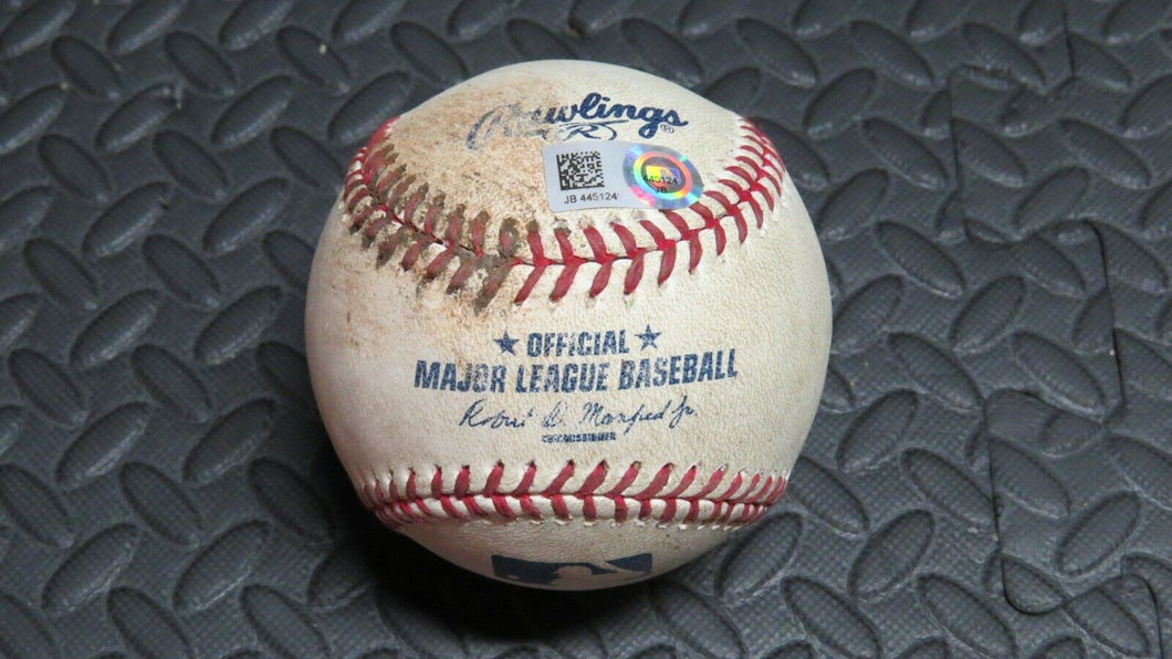 2016 Khris Davis Oakland Athletics Game Used 2 RBI Single MLB Baseball! A's