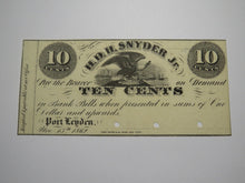Load image into Gallery viewer, $.10 1862 Port Leyden New York Obsolete Currency Bank Note Bill -H.D.H. Snyder
