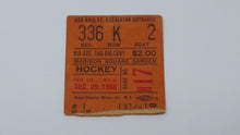 Load image into Gallery viewer, December 29, 1966 New York Rangers Vs. Detroit Red Wings NHL Hockey Ticket Stub