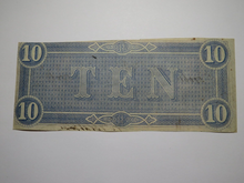 Load image into Gallery viewer, $10 1864 Richmond Virginia VA Confederate Currency Bank Note Bill RARE T68 VF+