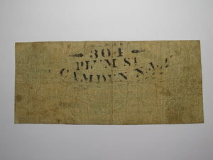 $10 1862 Bordentown New Jersey Obsolete Currency Bank Note Bill Banking Company