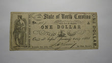 Load image into Gallery viewer, $1 1861 Raleigh North Carolina NC Obsolete Currency Bank Note Bill! State of NC