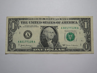 $1 2017 Radar Serial Number Federal Reserve Currency Bank Note Bill #82177128