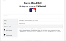 Load image into Gallery viewer, 2020 Bryan Holaday Baltimore Orioles Game Used Single MLB Baseball! 1B Hit! 