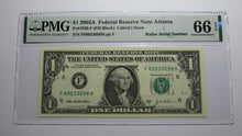 Load image into Gallery viewer, $1 2003 Radar Serial Number Federal Reserve Currency Bank Note Bill PMG UNC66EPQ