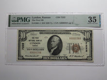 Load image into Gallery viewer, $10 1929 Lyndon Kansas National Currency Bank Note Bill Charter #7222 VF35 PMG
