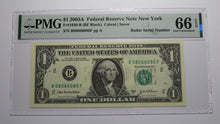 Load image into Gallery viewer, $1 2003 Radar Serial Number Federal Reserve Currency Bank Note Bill PMG UNC66EPQ