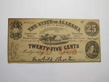 Load image into Gallery viewer, $.25 1863 Montgomery Alabama Obsolete Currency Bank Note Bill UNC++ Plate O