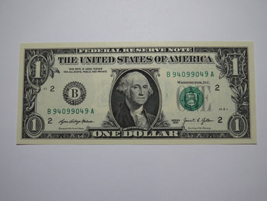 $1 2021 Radar Serial Number Federal Reserve Currency Bank Note Bill UNC 94099049
