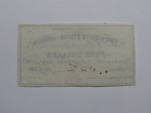 Load image into Gallery viewer, $4 1861 Confederate Bond Coupon Certificate Currency Bank Note Bill UNC