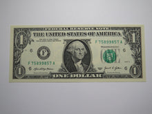Load image into Gallery viewer, $1 2021 Radar Serial Number Federal Reserve Currency Bank Note Bill UNC 75899857