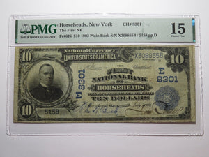 $10 1902 Horseheads New York NY National Currency Bank Note Bill Ch. #8301 F15