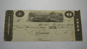 $1 18__ Cincinnati Ohio OH Obsolete Currency Bank Note Bill Remainder!  Piatt Co