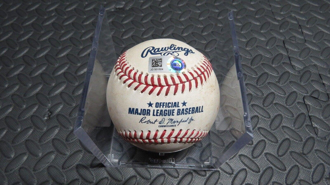 2019 Yairo Munoz St. Louis Cardinals Game Used Single Baseball Hit Off Doolittle