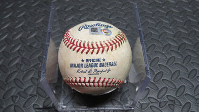 2018 Jose Peraza Cincinnati Reds Double Game Used Baseball! 2B Hit! Gio Gonzalez