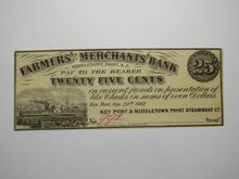Load image into Gallery viewer, $.25 1862 Middletown Point New Jersey Obsolete Currency Bank Note Bill Keyport