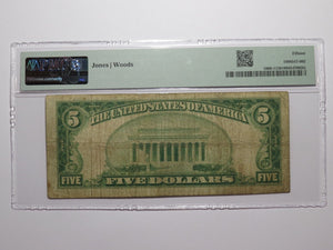 $5 1929 Santa Barbara California National Currency Bank Note Bill #2104 F15 PMG!