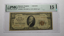 Load image into Gallery viewer, $10 1929 Bassett Virginia VA National Currency Bank Note Bill Ch #11976 F15 PMG