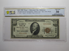 Load image into Gallery viewer, $10 1929 Delaware City Delaware National Currency Bank Note Bill #1332 VF30 PCGS