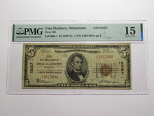 Load image into Gallery viewer, $5 1929 Two Harbors Minnesota National Currency Bank Note Bill #12357 F15 PMG