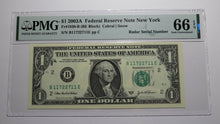 Load image into Gallery viewer, $1 2003 Repeater Serial Number Federal Reserve Currency Bank Note Bill PMG UNC66
