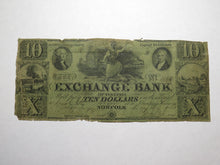 Load image into Gallery viewer, $10 1858 Norfolk Virginia VA Obsolete Currency Bank Note Bill The Exchange Bank