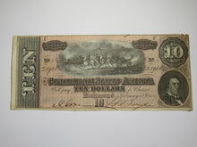 Load image into Gallery viewer, $10 1864 Richmond Virginia Confederate Currency Bank Note Bill RARE T68 Miscut