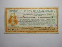 Load image into Gallery viewer, $1 1935 Long Branch New Jersey NJ Obsolete Currency Bank Note Scrip City of LB