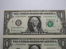 Load image into Gallery viewer, $1 2017 Uncut New York BEP Uncirculated Currency Sheet 2 Federal Reserve Notes