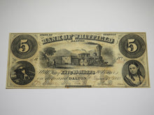 Load image into Gallery viewer, $5 1860 Dalton Georgia Obsolete Currency Bank Note Bill -Bank of Whitfield UNC++