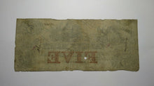 Load image into Gallery viewer, $5 1855 Hagerstown Maryland MD Obsolete Currency Bank Note Bill! The Valley Bank
