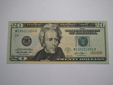 $20 2013 Radar Serial Number Federal Reserve Currency Bank Note Bill #05211250