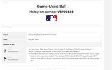 Load image into Gallery viewer, 2020 Pedro Severino Baltimore Orioles Game Used RBI Single MLB Baseball! 1B Hit!