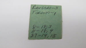 April 13, 1971 New York Rangers V Toronto Maple Leafs Playoff Hockey Ticket Stub
