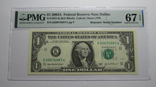 Load image into Gallery viewer, $1 2003A Repeater Serial Number Federal Reserve Currency Bank Note Bill UNC67EPQ