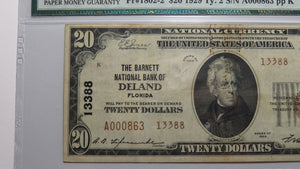 $20 1929 DeLand Florida FL National Currency Bank Note Bill Ch. #13388 VF30 PMG