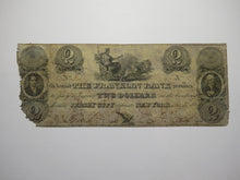 Load image into Gallery viewer, $2 1825 Jersey City New Jersey Obsolete Currency Bank Note Bill Franklin Bank