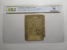 Load image into Gallery viewer, 1780 10s Hartford Connecticut CT Colonial Currency Note Bill Ten Shillings VF35