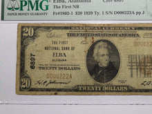 Load image into Gallery viewer, $20 1929 Elba Alabama AL National Currency Bank Note Bill Charter #6897 F15 PMG