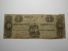 Load image into Gallery viewer, $1 1825 Freehold New Jersey Obsolete Currency Bank Note Bill Monmouth Bank RARE!