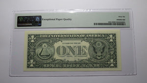 $1 1995 Radar Serial Number Federal Reserve Currency Bank Note Bill PMG UNC66EPQ
