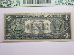 $1 1977 Full Face to Back Offset Error Federal Reserve Bank Note Bill NEW65 PCGS