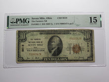 Load image into Gallery viewer, $10 1929 Seven Mile Ohio OH National Currency Bank Note Bill Ch. #9518 F15 PMG