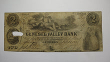 Load image into Gallery viewer, $2 1863 Geneseo New York NY Obsolete Currency Bank Note Bill Genesee Valley Bank