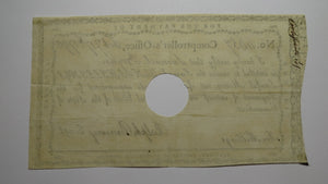 1790 10 Shillings Connecticut Comptrollers Office Colonial Currency Note Pomeroy