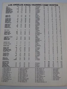 1979 Wayne Gretzky 4th NHL Game Edmonton Oilers Vs. LA Kings Game Program Debut