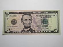 Load image into Gallery viewer, $5 2021 Fancy Radar Serial Number Federal Reserve Currency Bank Note Bill UNC++