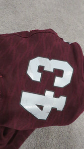 2017 Fletcher Adams Mississippi State Game Used Worn Football Jersey Alabama St.