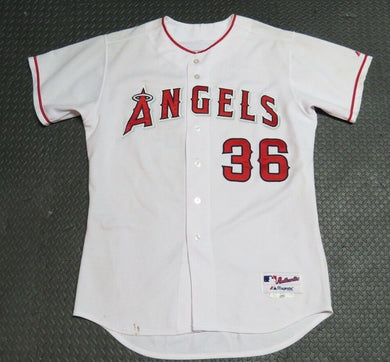 2004 Ramon Ortiz Los Angeles Angels Game Used Worn MLB Baseball Jersey! Anaheim