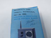 Load image into Gallery viewer, 1986 Brand New Haskell Stakes Monmouth Park Horse Racing AM/FM Pocket Radio